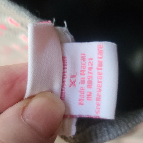 Alloy juniors XL Gray & pink hearts Skull racer back t-shirt - Picture 7 of 7